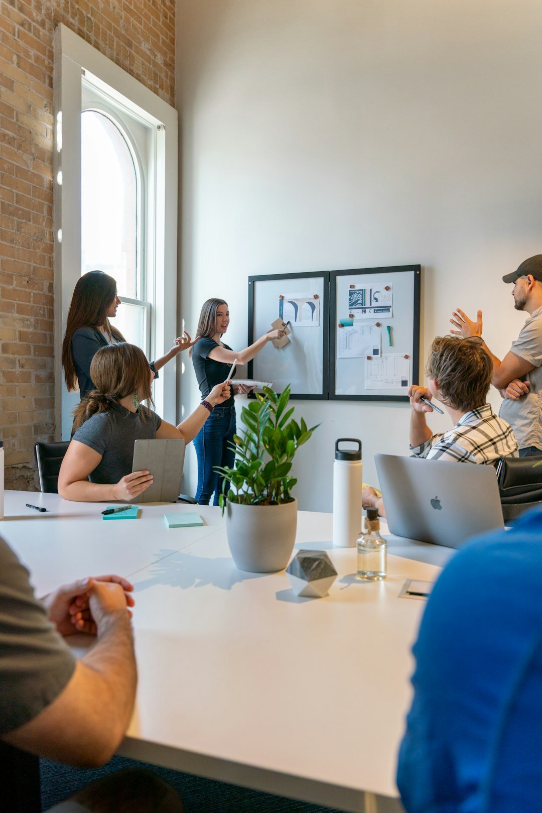 team meeting in office