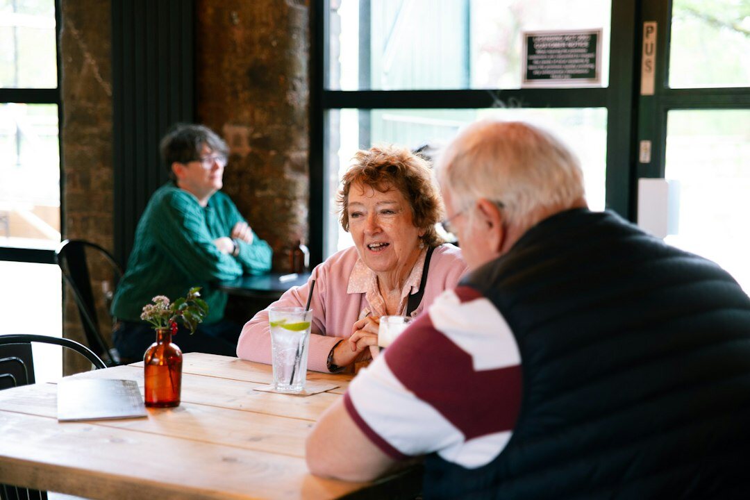 town residents talking