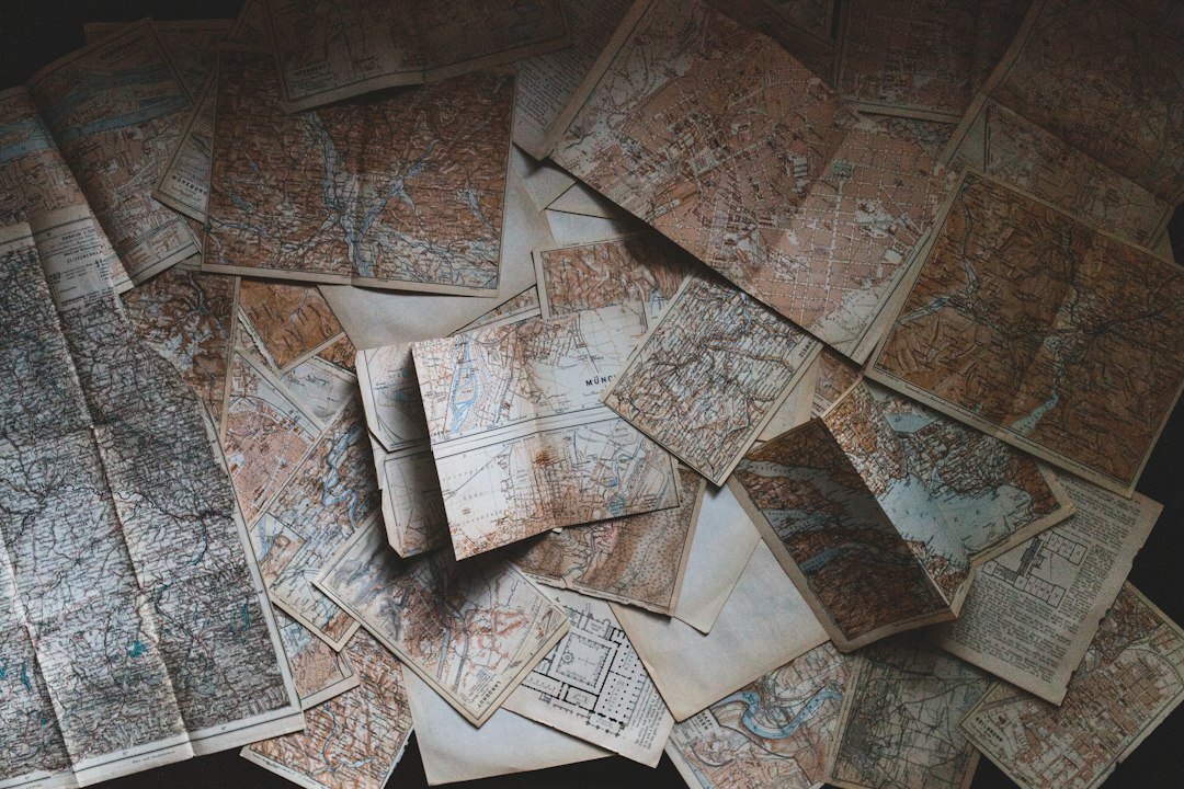 old map on table